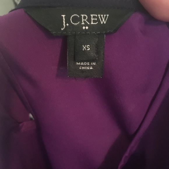 J. Crew Purple Boatneck Long Sleeve Blouse - Picture 2 of 8